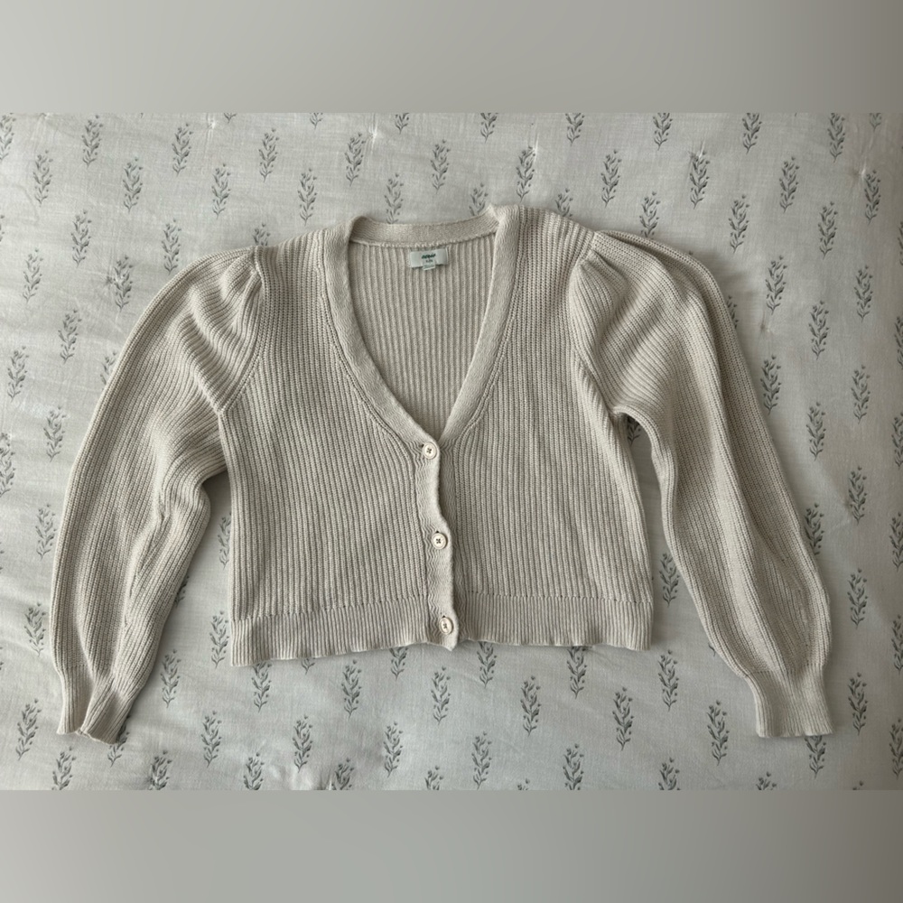 Aerie Women's Cream Cardigan Sweater